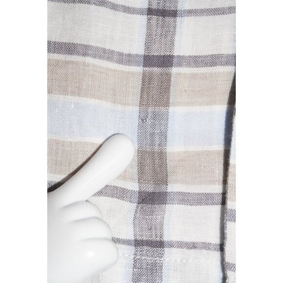 Tommy Bahama 100% Linen Plaid Button Down Shirt Size Large - Picture 16 of 16
